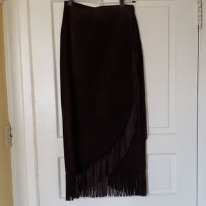 Suede skirt